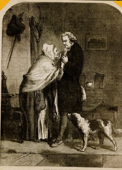 George Washington and his Mother by English School